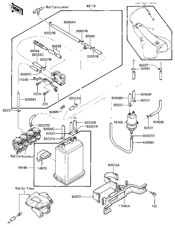 ZG1200 Адсорбер с активированным углем в сборе