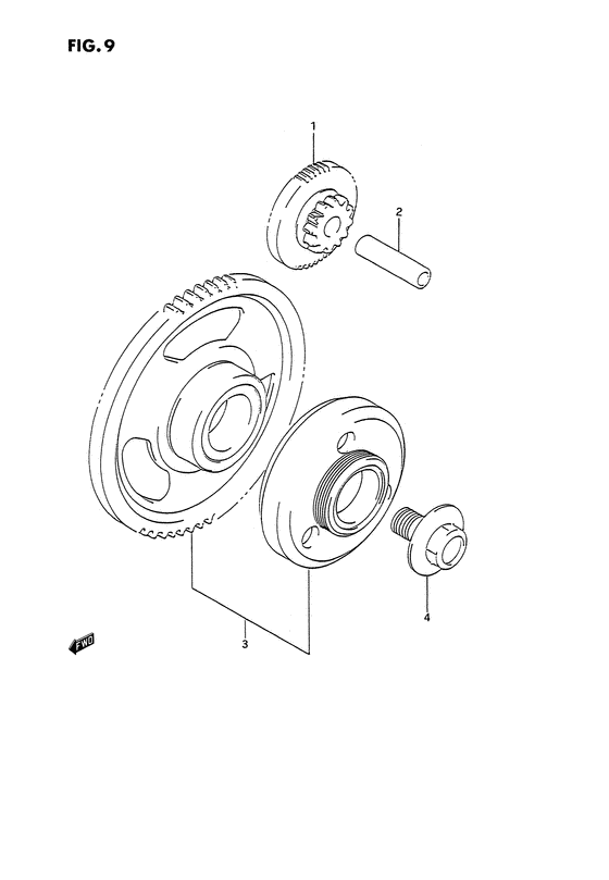 GSX1100 Муфта стартера