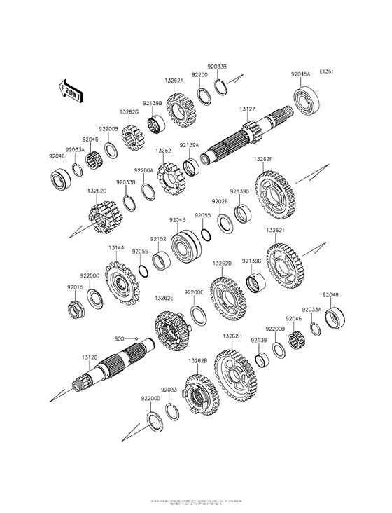 ZX636 Трансмиссия