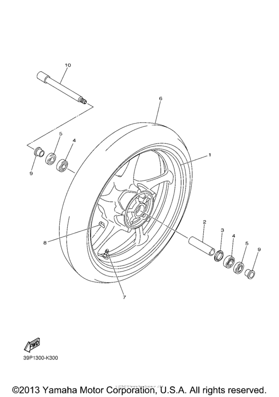 FZ8NBG Переднее колесо