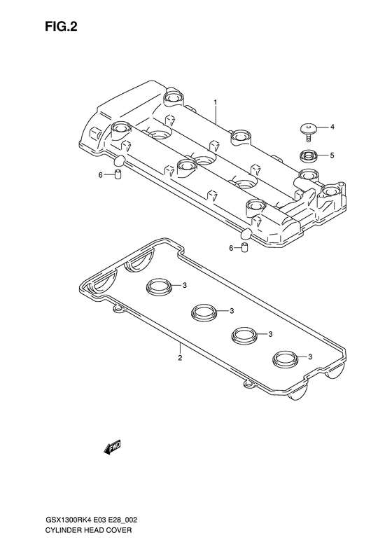 GSX1300R Крышка головки цилиндров