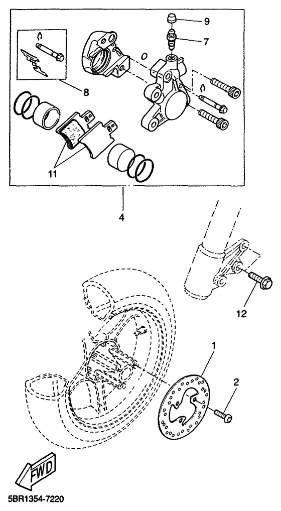 YQ50 Etrier de frein avant