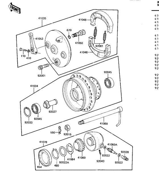 Front hub/brake