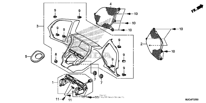 GL1800B Приборная панель