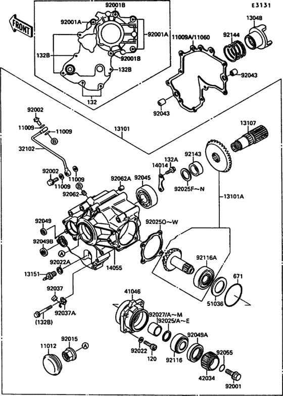 Front bevel gear(1/2)