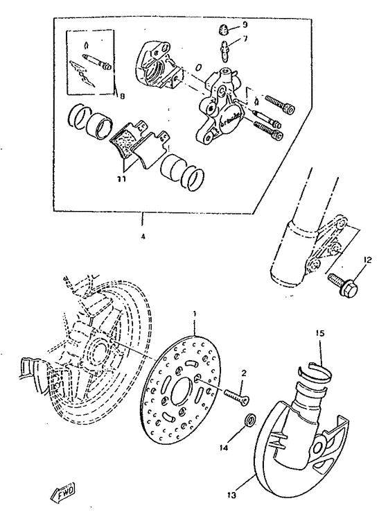 CW50RSX Передний тормоз