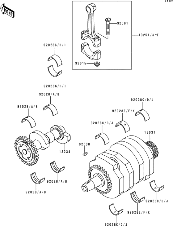 EX250 Коленвал