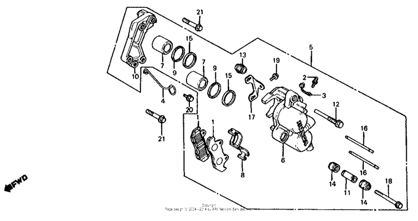 Cb650 front brake caliper 1 82