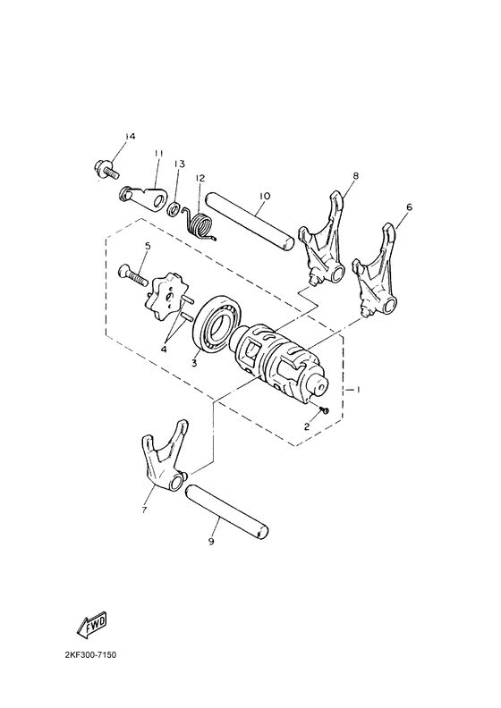 Shift cam & fork