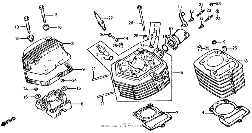 Cylinder head + cylinder