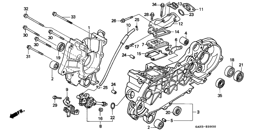 Crankcase/oil pump