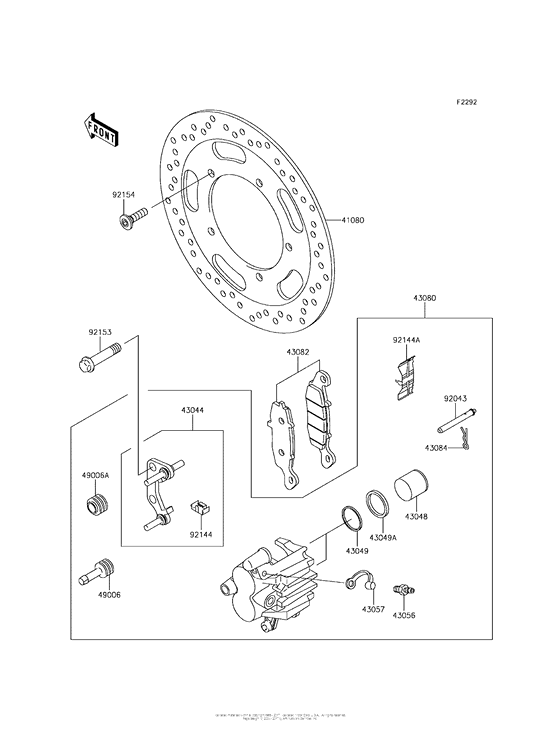 VN900 Передний тормоз