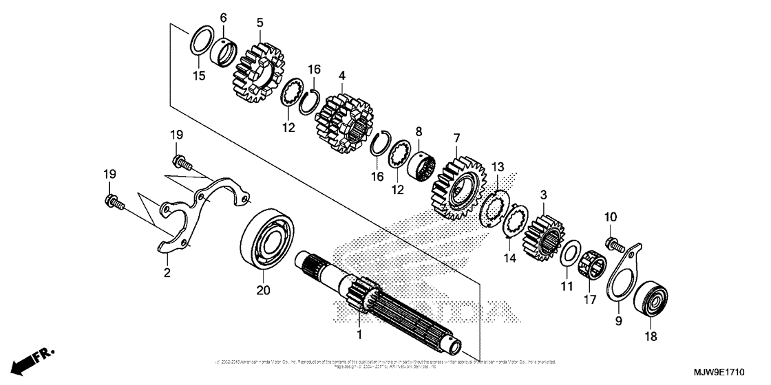 CB500F (ABS) Transmission (Mainshaft)