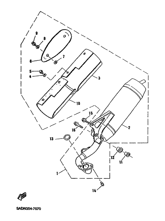 YN50R Выхлопная система