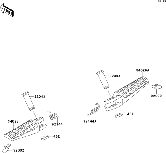 ZX750 Подножки
