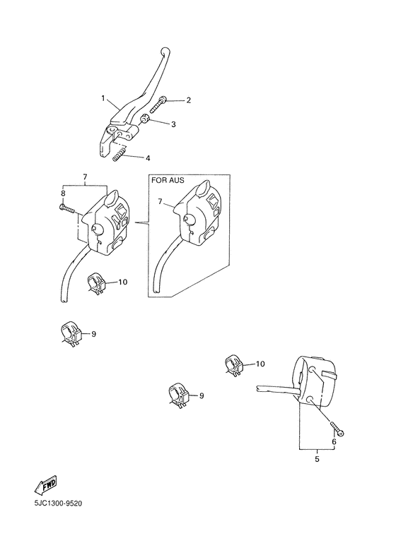 Handle switch. lever