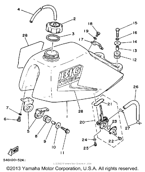 BW200ES Топливный бак