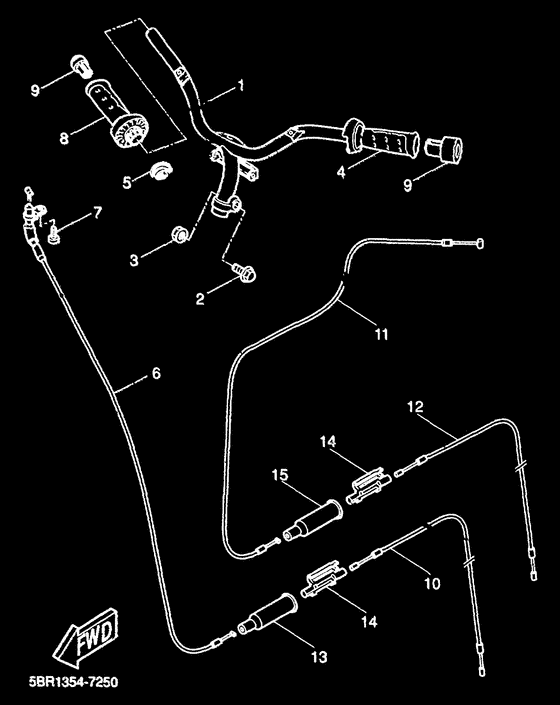 Steering handle. cable