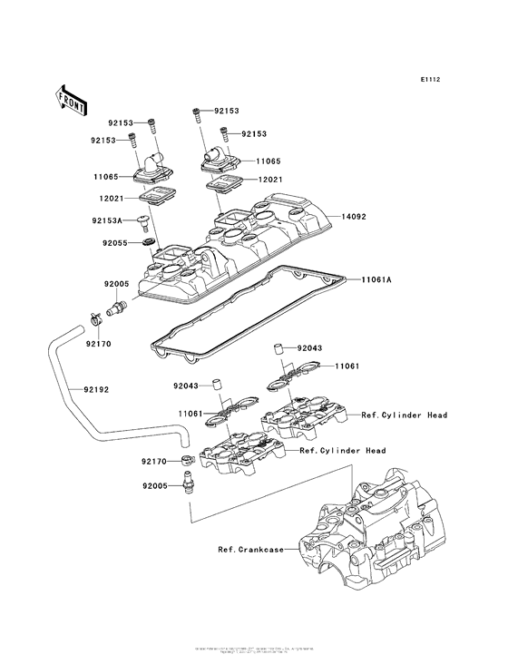 ZX636 Крышка головки цилиндров
