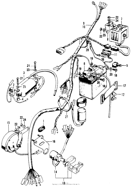 Wire harness + battery
