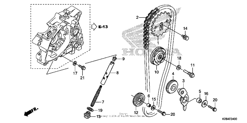 Cam chain + tensioner