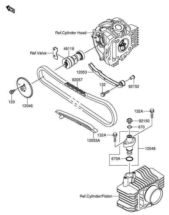 DR-Z110 Распредвал