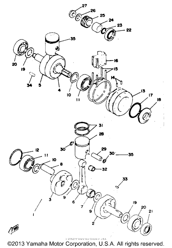 Crank piston