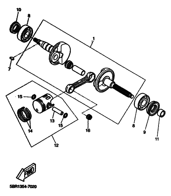 YQ50 Коленчатый вал и Поршень