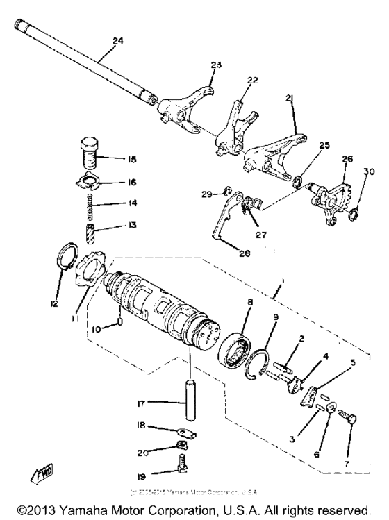 Shift cam-fork