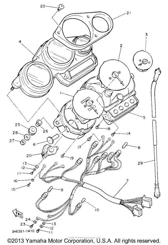 FZR600RBC Приборы