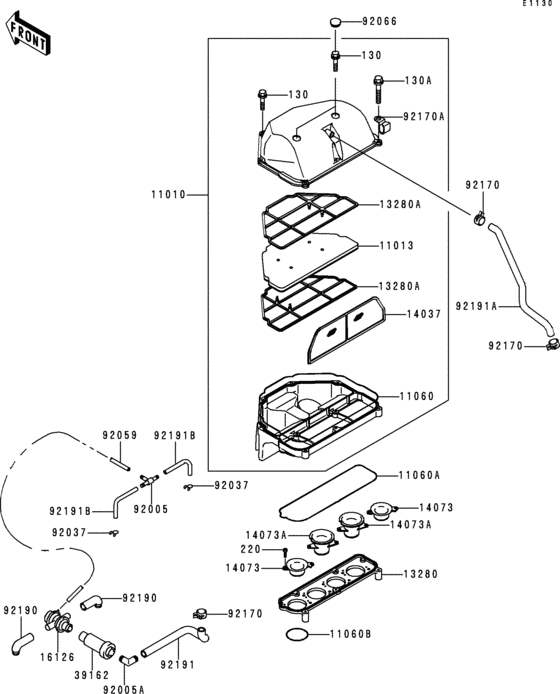 ZX600 Воздушный фильтр