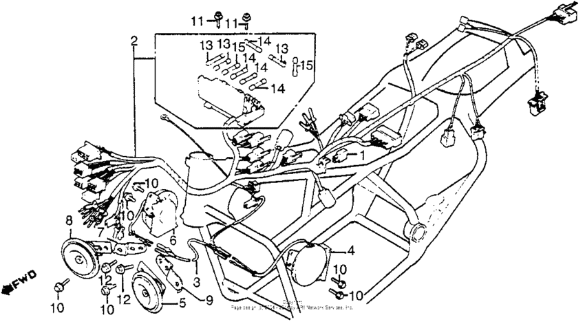 Wire harness + horn
