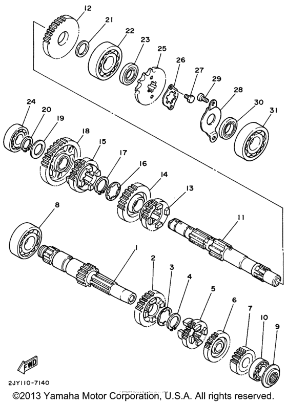 TW200HC Трансмиссия