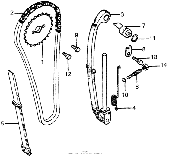 XR100 Cam chain + tensioner