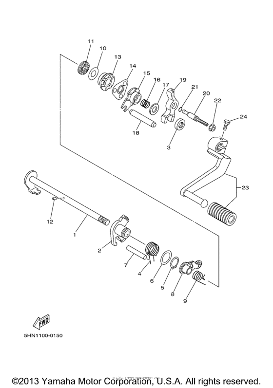 TTR90M Вал переключения