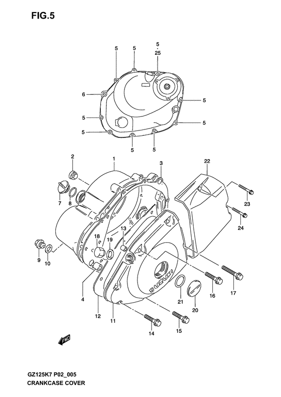 Crankcase cover ass`y  (v