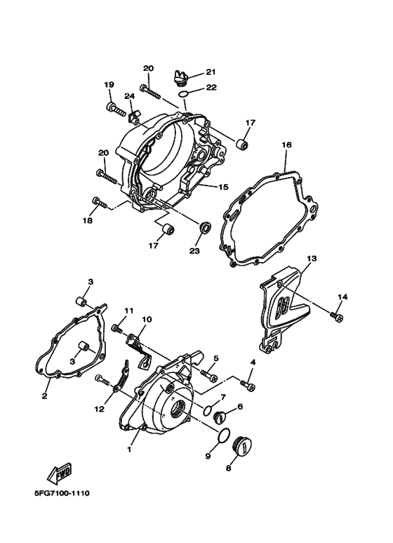 Crankcase cover ass`y  (v