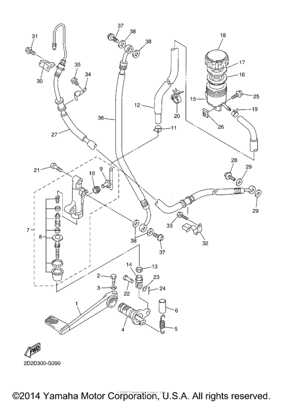 FJR1300A Задний торм цилиндр