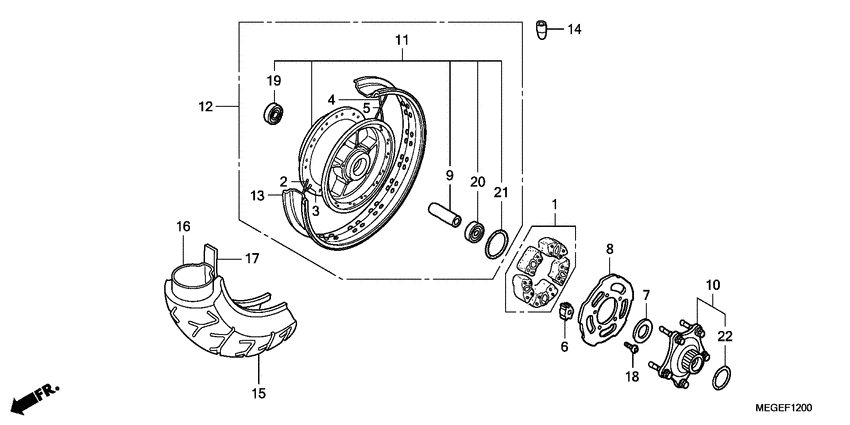 Rear wheel complete assy