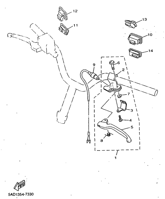 Handle switch. lever