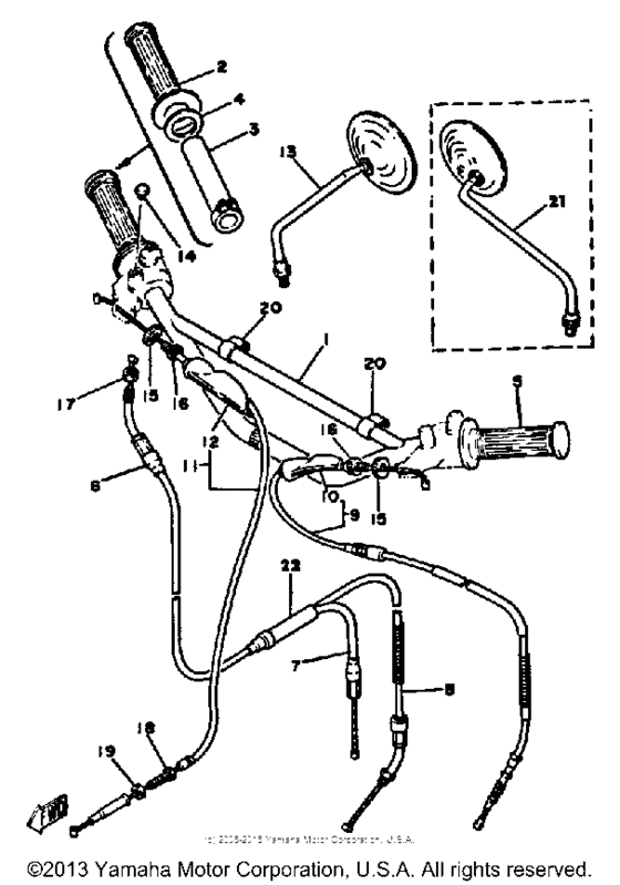 Steering handle - cable