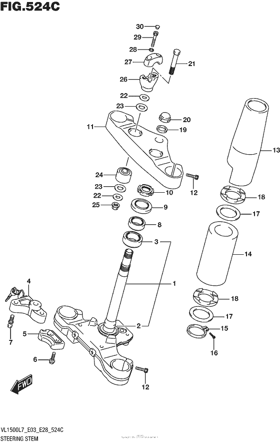 Steering Stem (Vl1500Bl7 E33)