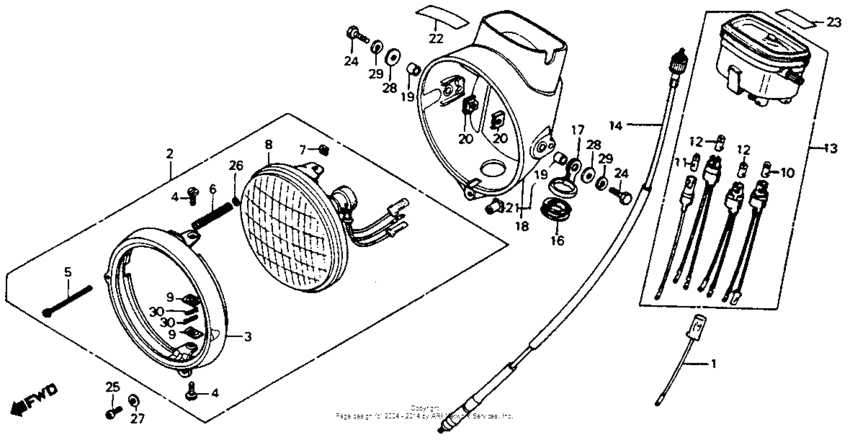 Headlight case + speedmeter