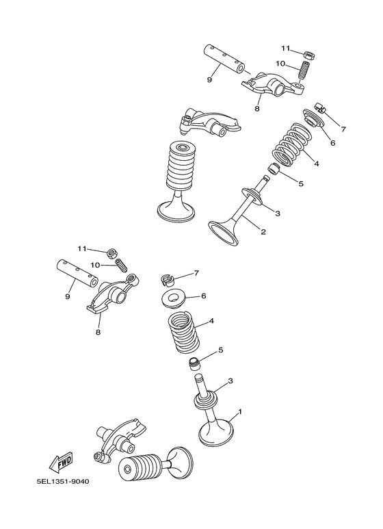 XVS1100 Valve system
