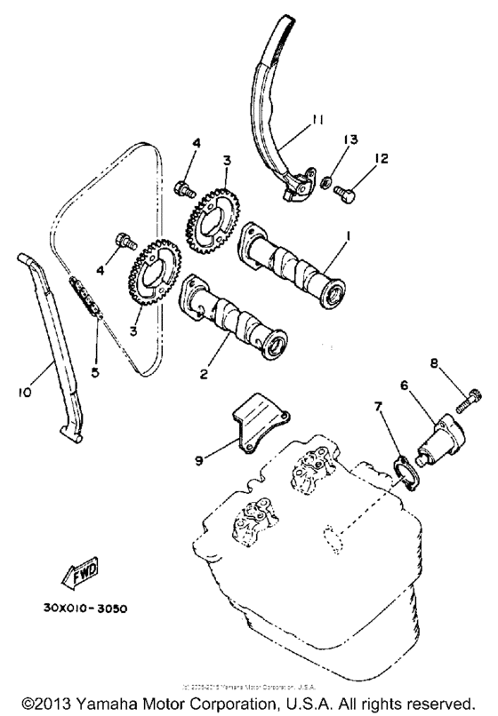 XT250L Camshaft - chain