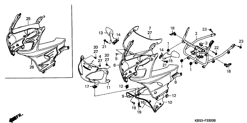 Upper cowling assy