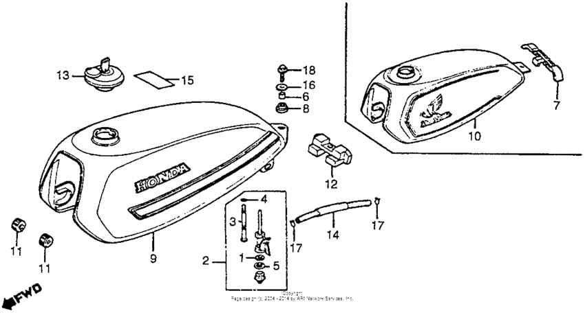 Fuel tank + fuel valve