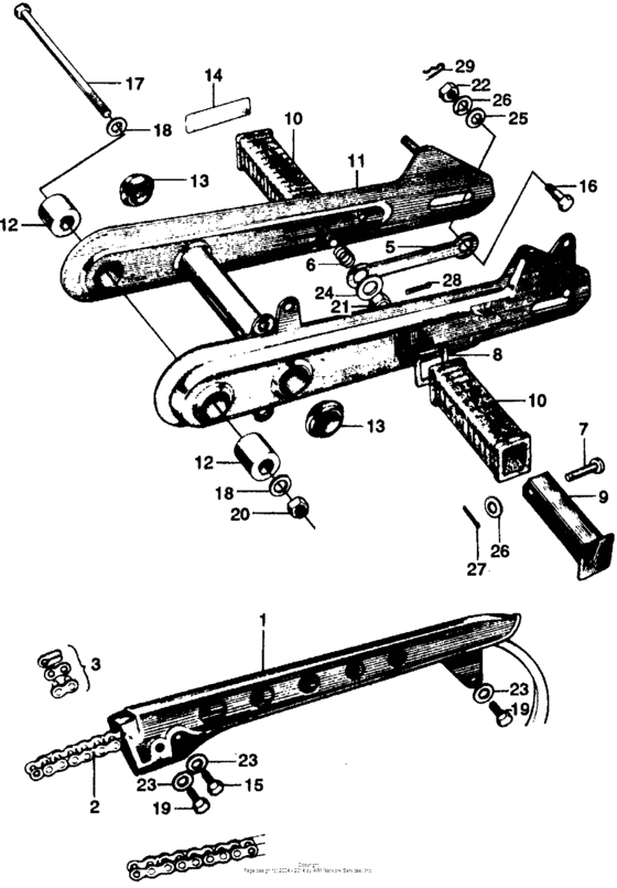 Swingarm + chain case