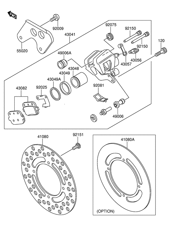 RM100 Передний суппорт