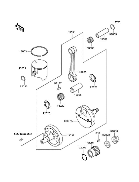 Crankshaft/piston